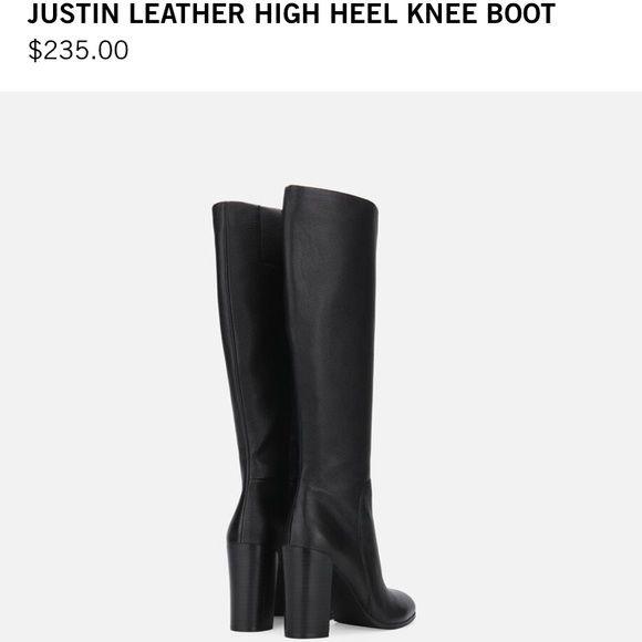 Kenneth Cole Justin Leather High Heel Boot 9.5 - Picture 4 of 5